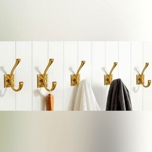 Gold wall hooks 5 pack